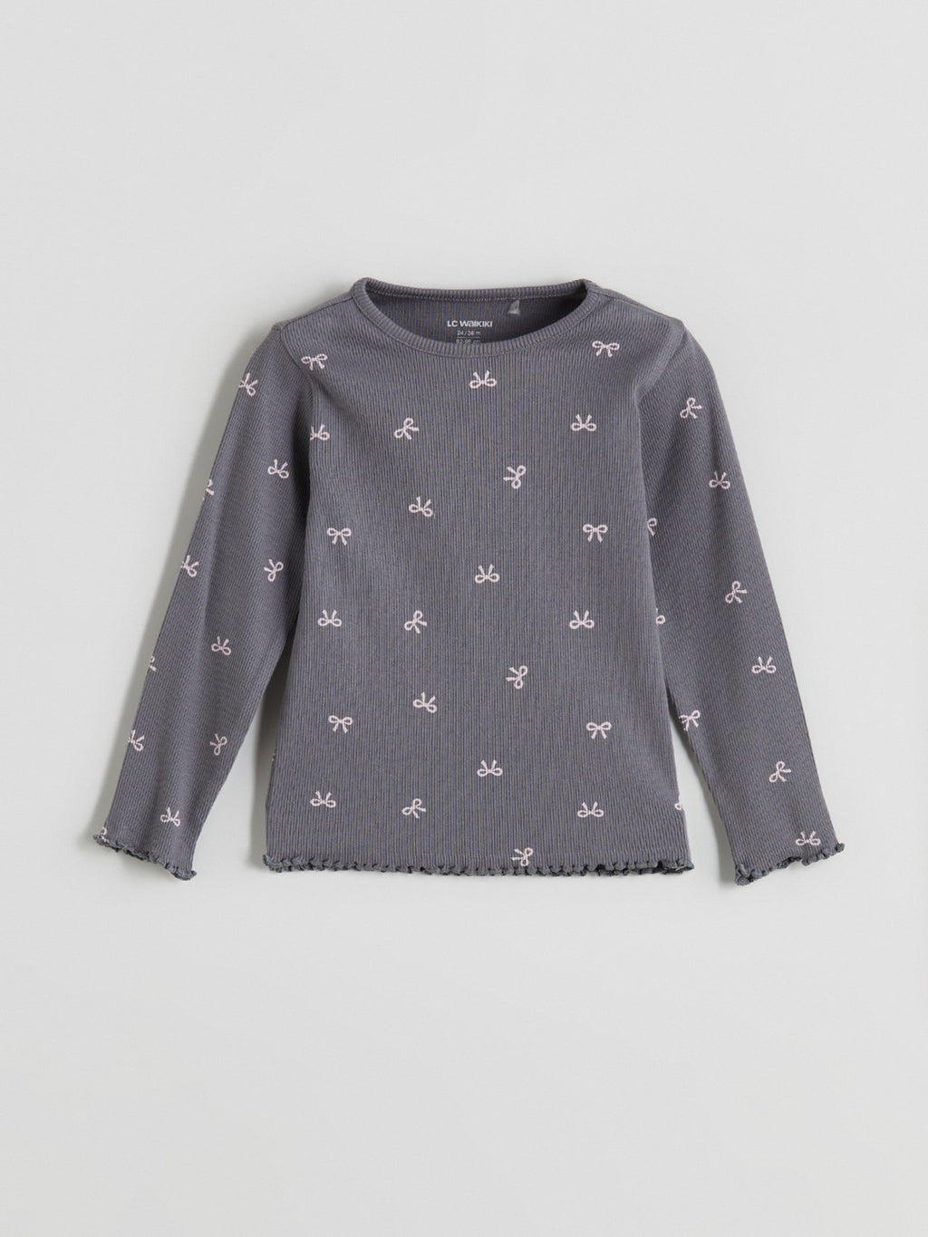 LCW Baby Pink Ribbon Detailed Baby Girl T-Shirt 3-Pack