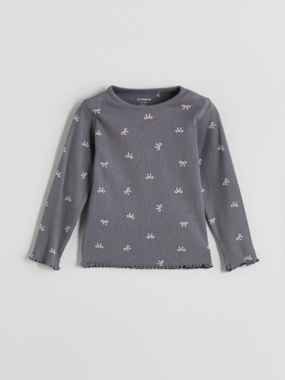 LCW Baby Pink Ribbon Detailed Baby Girl T-Shirt 3-Pack