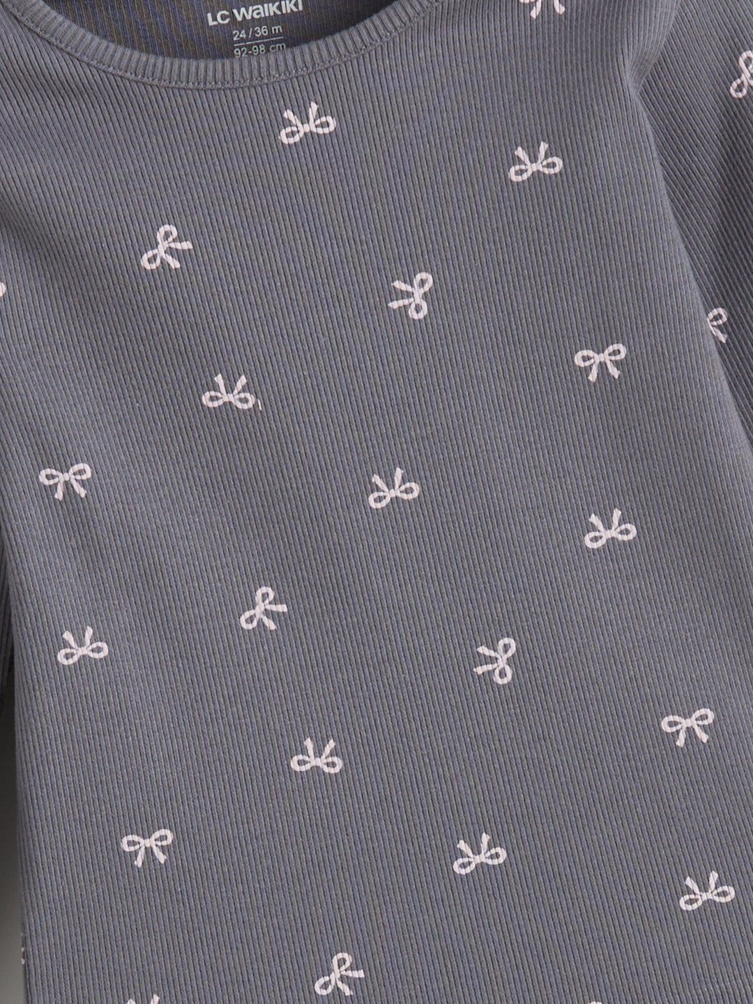 LCW Baby Pink Ribbon Detailed Baby Girl T-Shirt 3-Pack