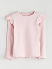 LCW Baby Ecru Crew Neck Baby Girl T-Shirt 3-Pack