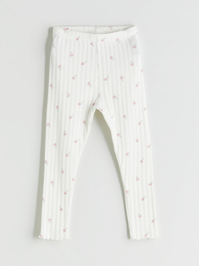 LCW Baby Ecru Elastic Waist Baby Girl Leggings 3-Pack Main Image