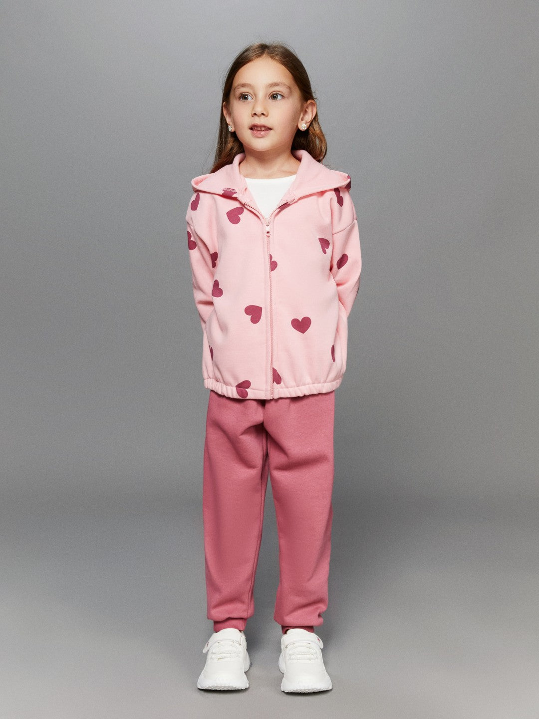 LCW Kids Black Elastic Waist Thick Basic Girls Tracksuit Bottoms