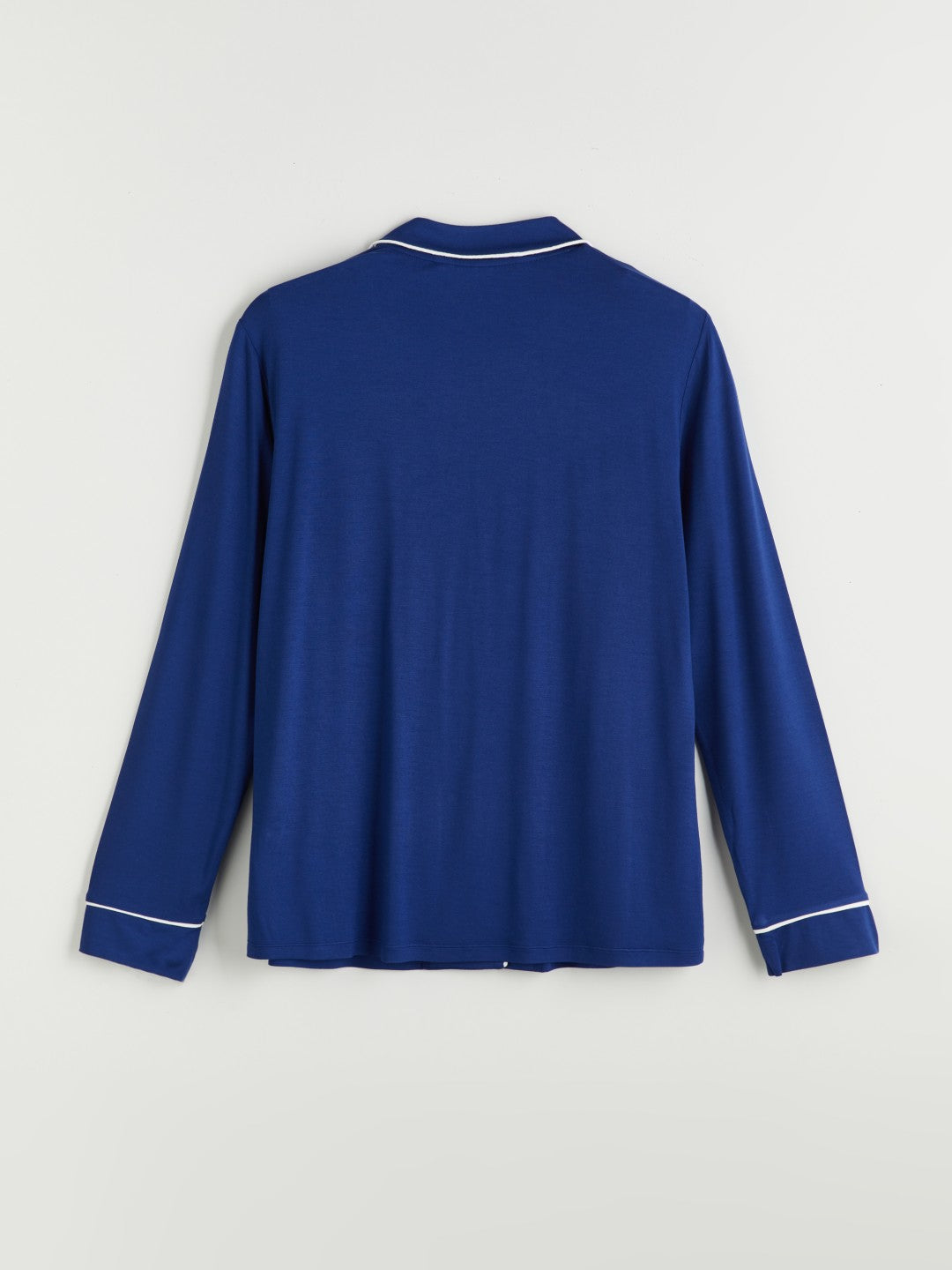 LCW Dream Navy Blue Shirt Collar Women Pajama Set