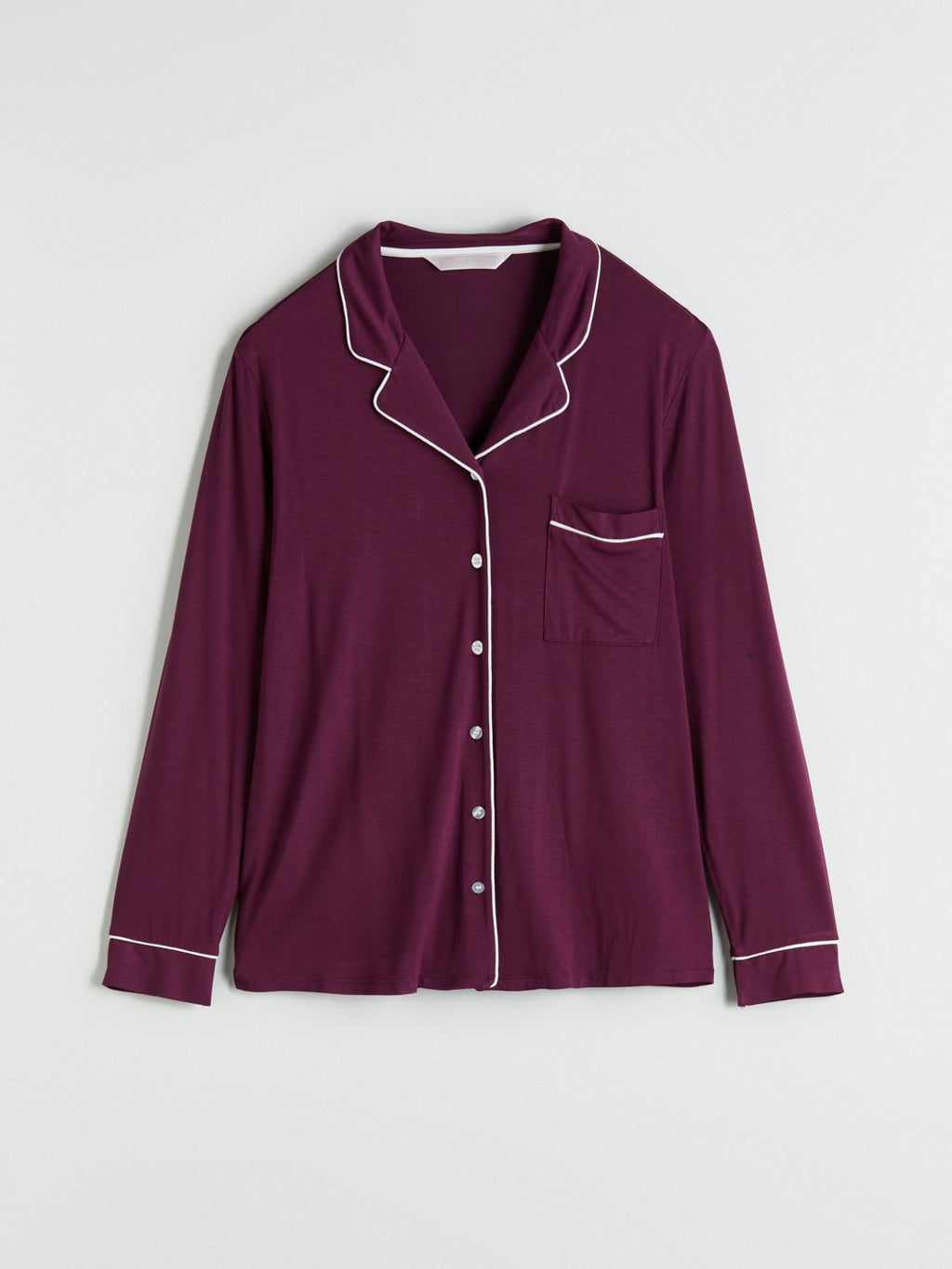 LCW Dream Navy Blue Shirt Collar Women Pajama Set