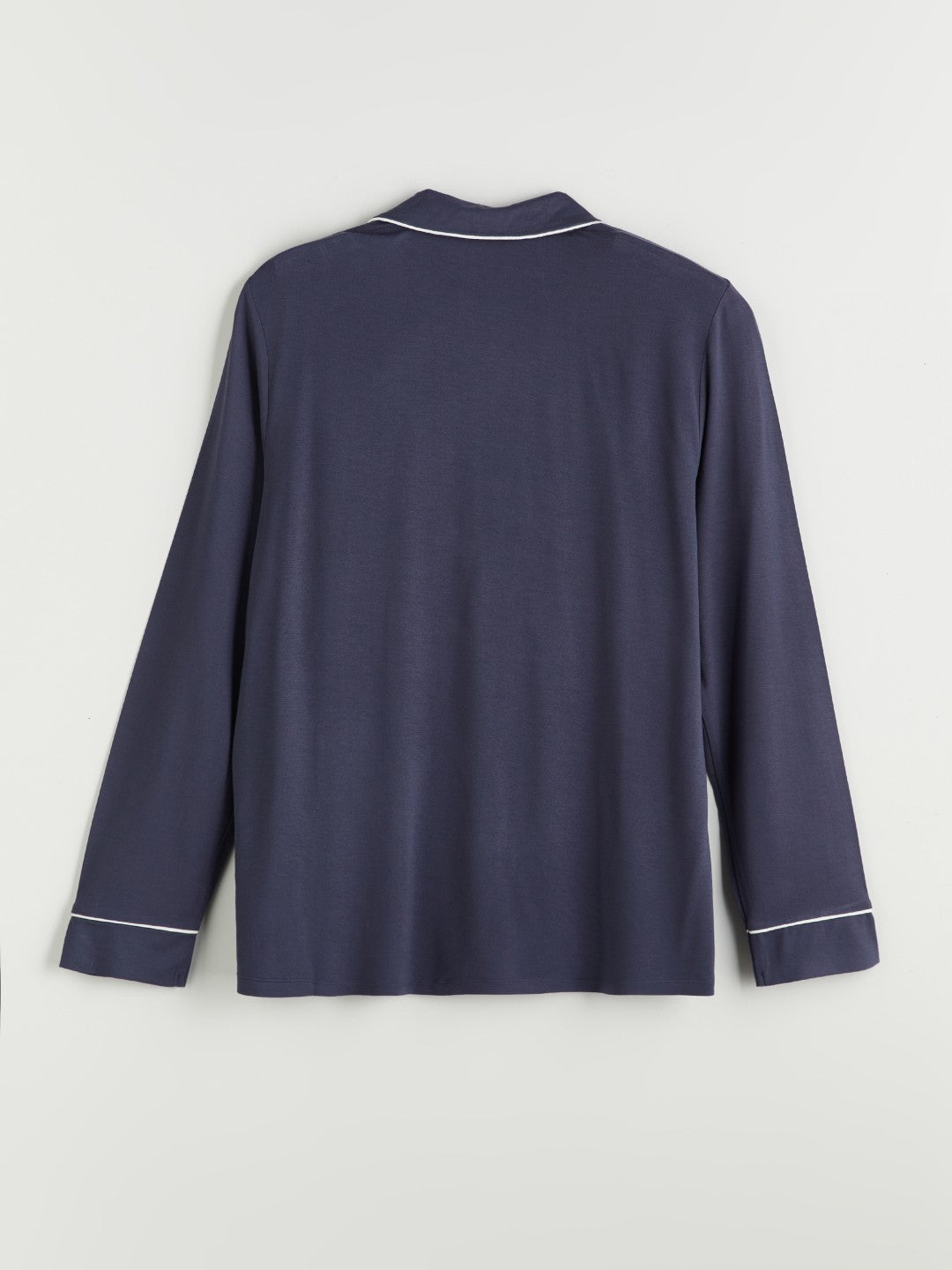 LCW Dream Navy Blue Shirt Collar Women Pajama Set