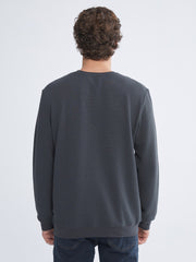LCW Classic Crew Neck Long Sleeve Men Textured Sweatshirt