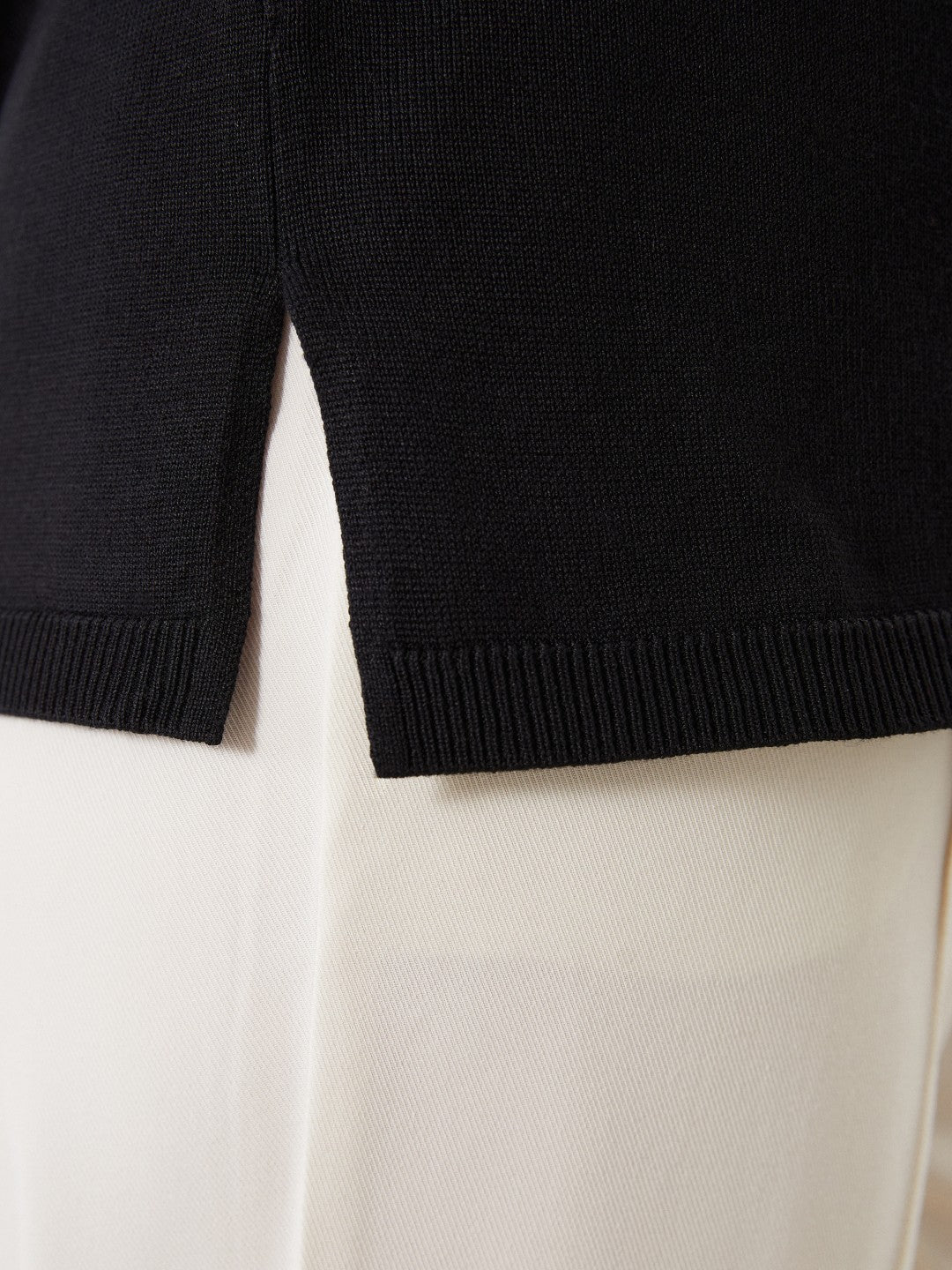 LCW Grace Black Crew Neck Women Knitwear Sweater