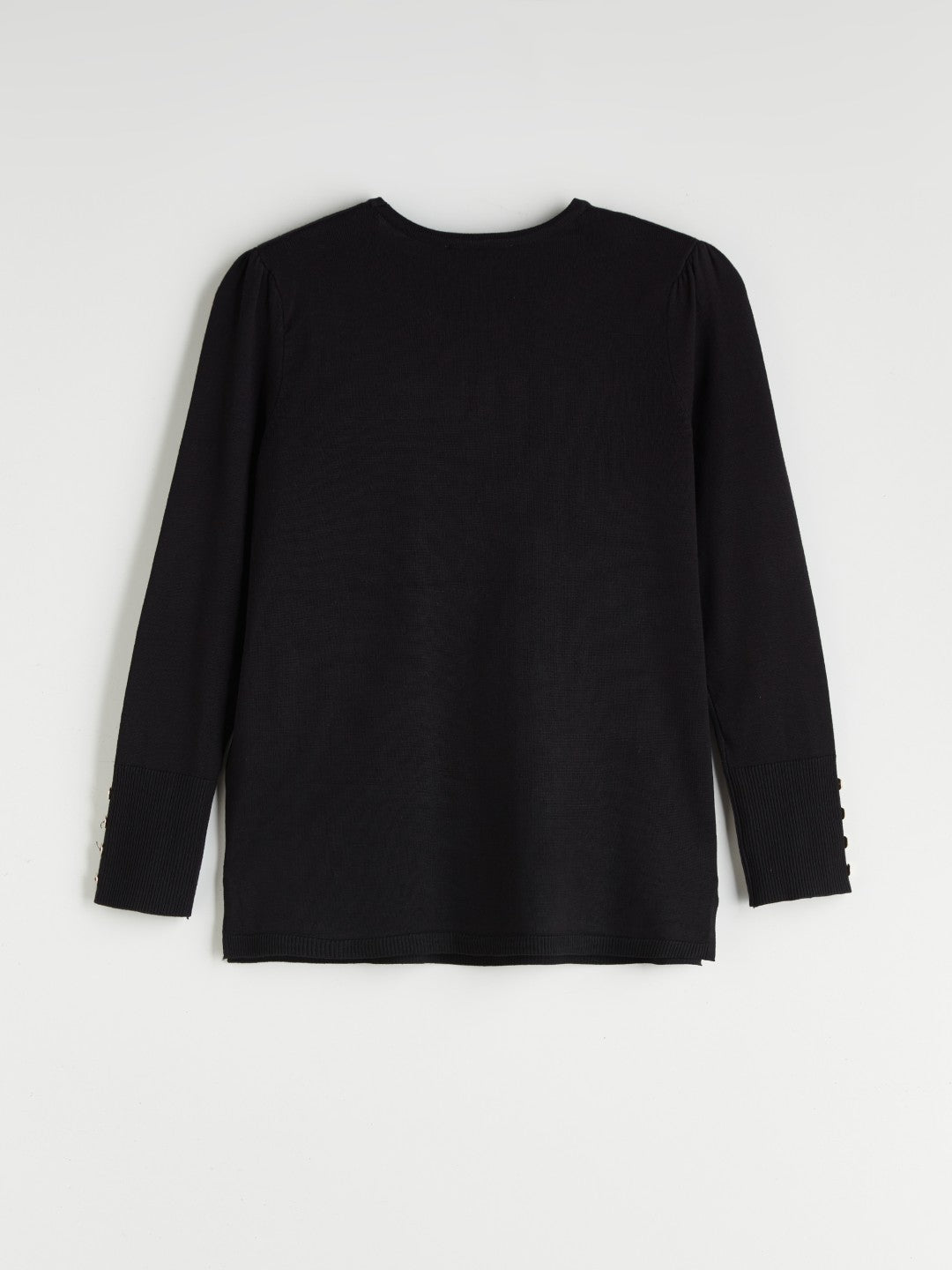 LCW Grace Black Crew Neck Women Knitwear Sweater