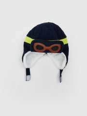 LCW Accessories Navy Blue Embroidered BoyS Snow Hat