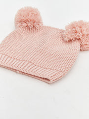 LCW Accessories Pink Pompom Detailed Baby Girl Beanie
