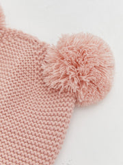 LCW Accessories Pink Pompom Detailed Baby Girl Beanie