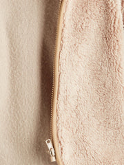 LCW Baby Beige Hooded Plush Baby Boy Cardigan