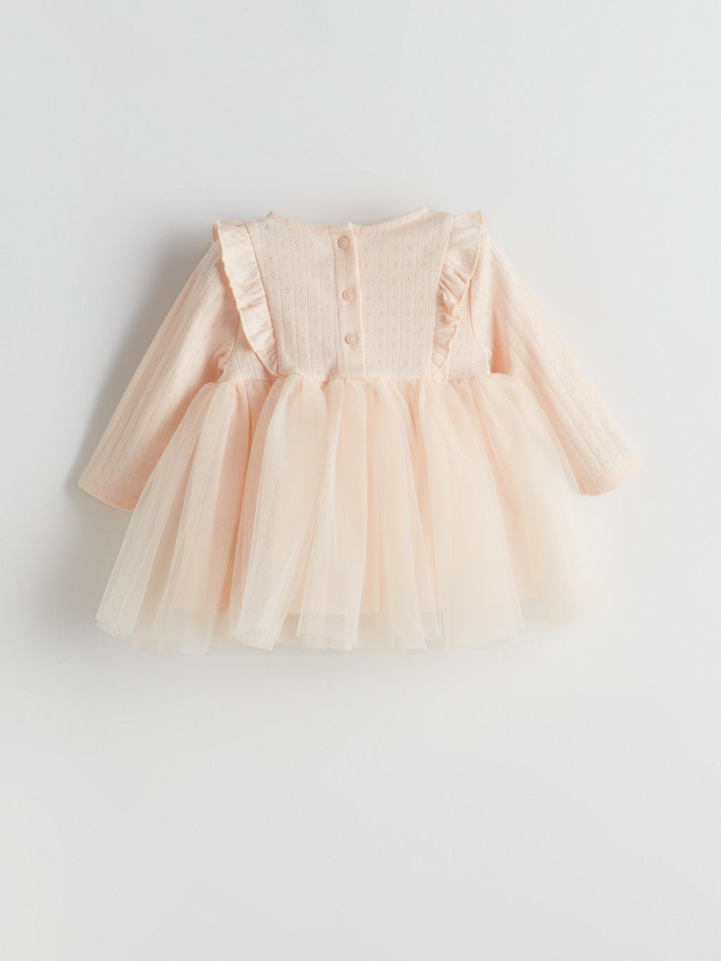 LCW Baby Beige Crew Neck Tutu Baby Girl Dress