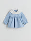 LCW Baby Blue Floral Baby Girl 2 Yarn Dress