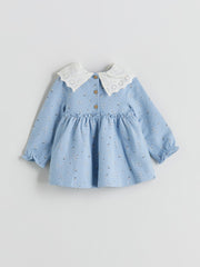 LCW Baby Blue Floral Baby Girl 2 Yarn Dress