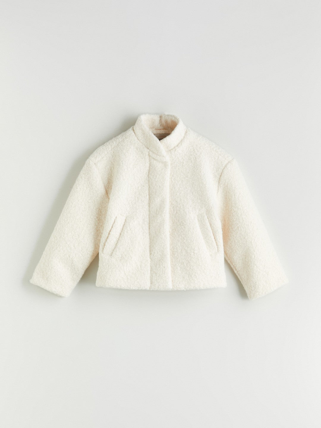 LCW Kids Ecru Stand Collar Girls Coat