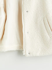 LCW Kids Ecru Stand Collar Girls Coat