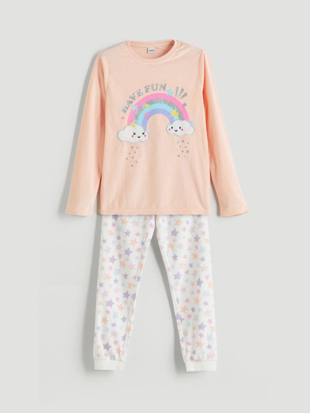 LCW Kids Crew Neck Girls Pyjama Set