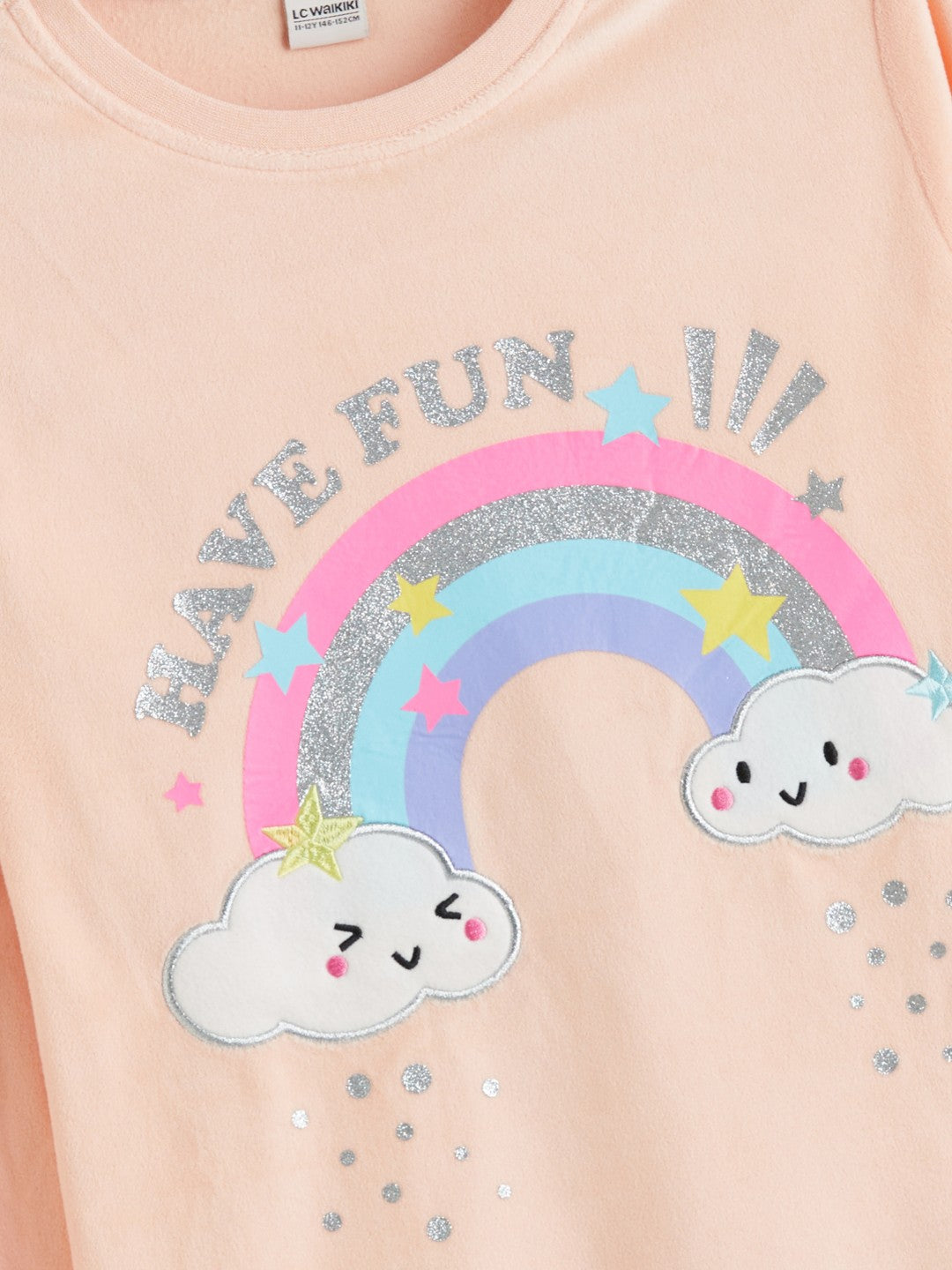 LCW Kids Crew Neck Girls Pyjama Set