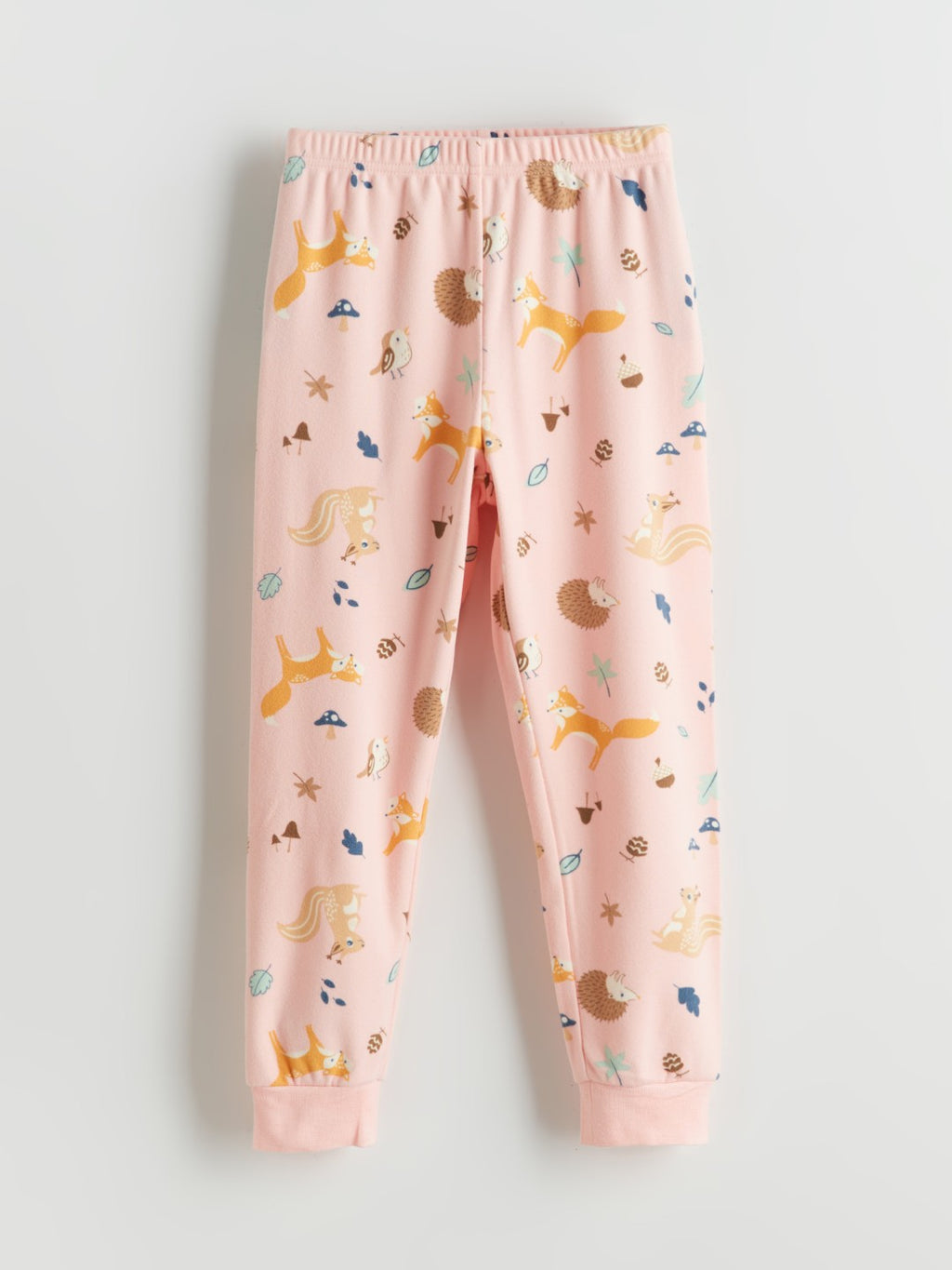 LCW Kids Pink Crew Neck Girls Pajama Set