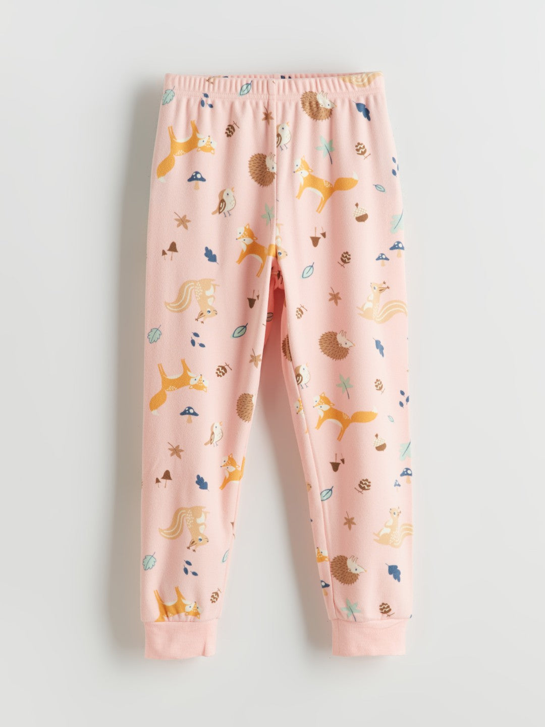 LCW Kids Pink Crew Neck Girls Pajama Set