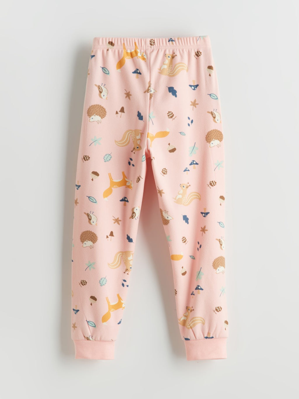 LCW Kids Pink Crew Neck Girls Pajama Set