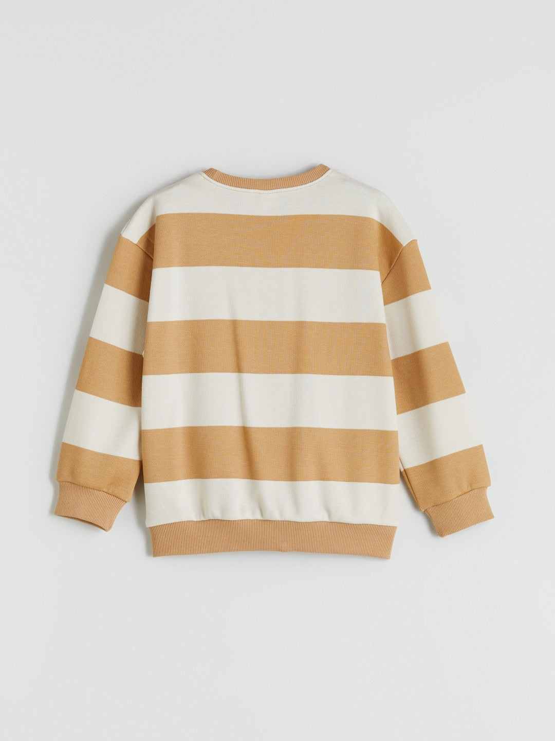 LCW Kids Beige Crew Neck Printed Boys Sweatshirt