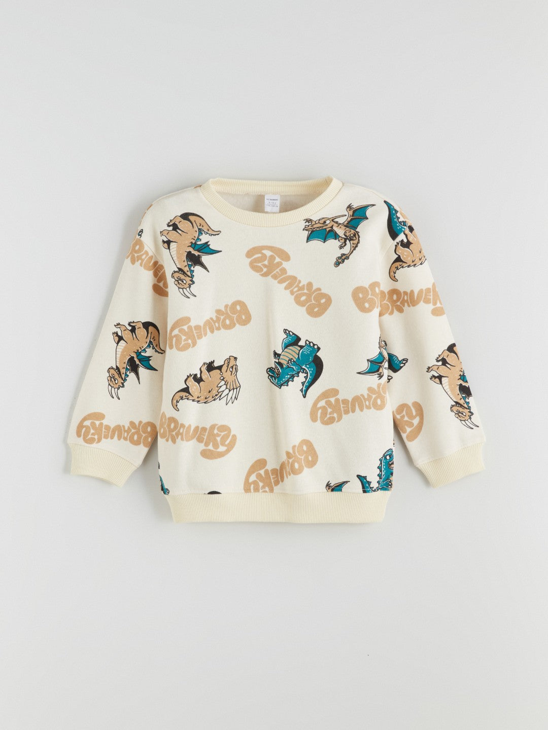 LCW Kids Beige Printed Boys Sweatshirt