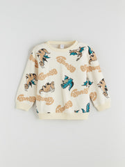 LCW Kids Beige Printed Boys Sweatshirt