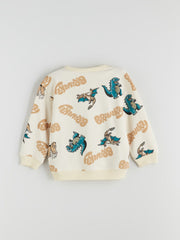 LCW Kids Beige Printed Boys Sweatshirt