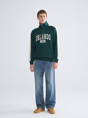 Xside Funnel Neck Printed Men Sweatshirt