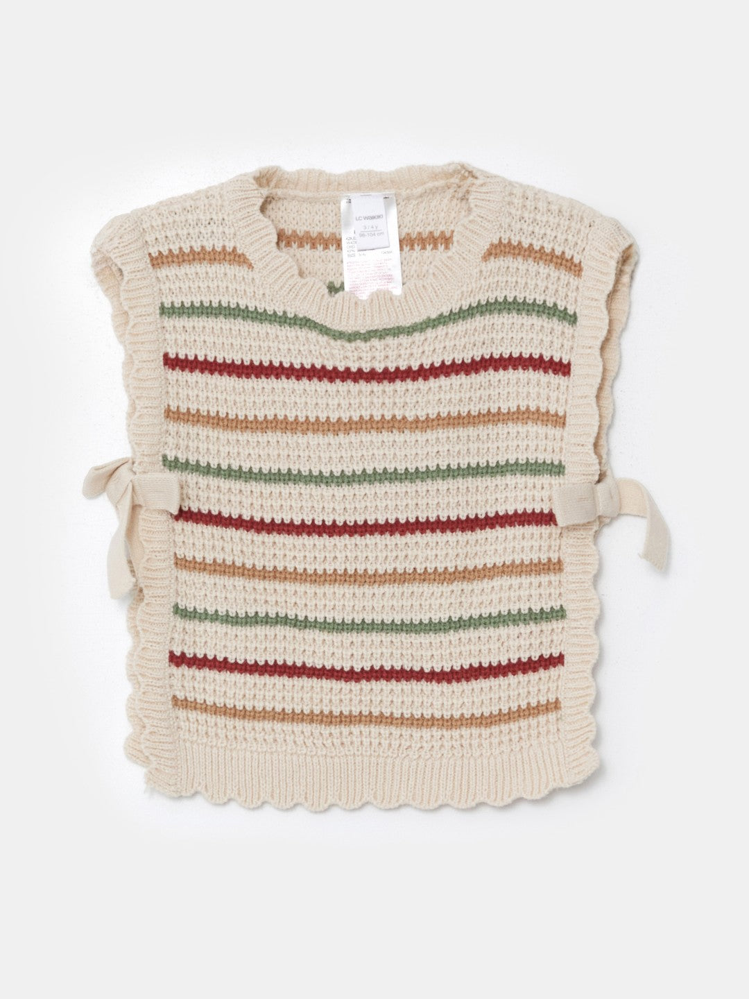 LCW Kids Mixed Crew Neck Girls Knitted Sweater