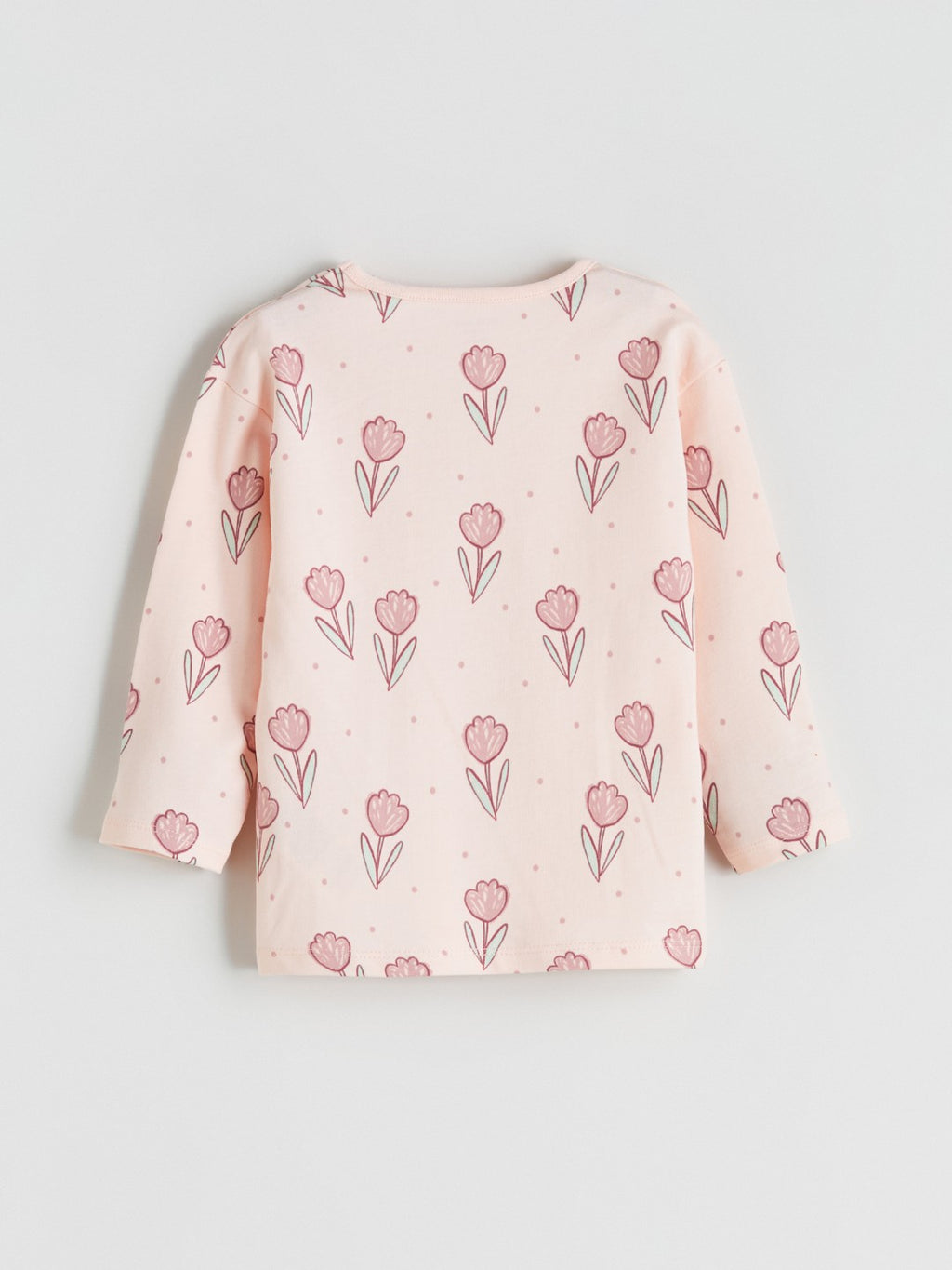 Lc Waikiki Pink Crew Neck Printed Baby Girl Pajama Set