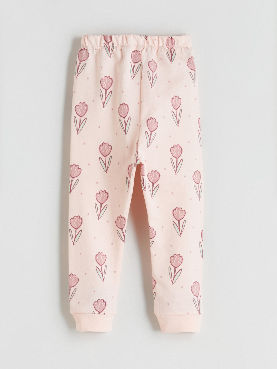 Lc Waikiki Pink Crew Neck Printed Baby Girl Pajama Set