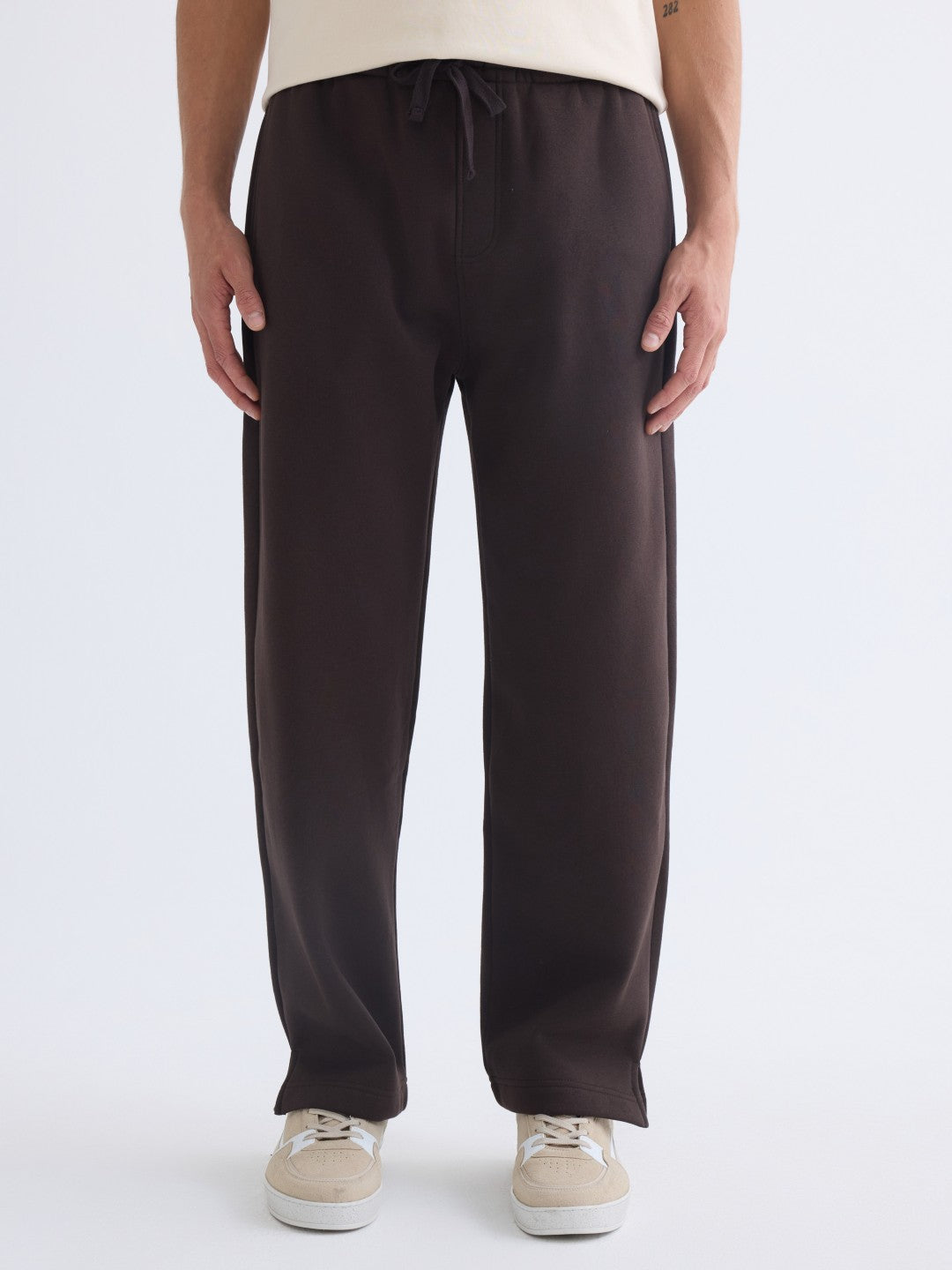 Xside Black Relaxed Fit Men Tracksuit Bottoms