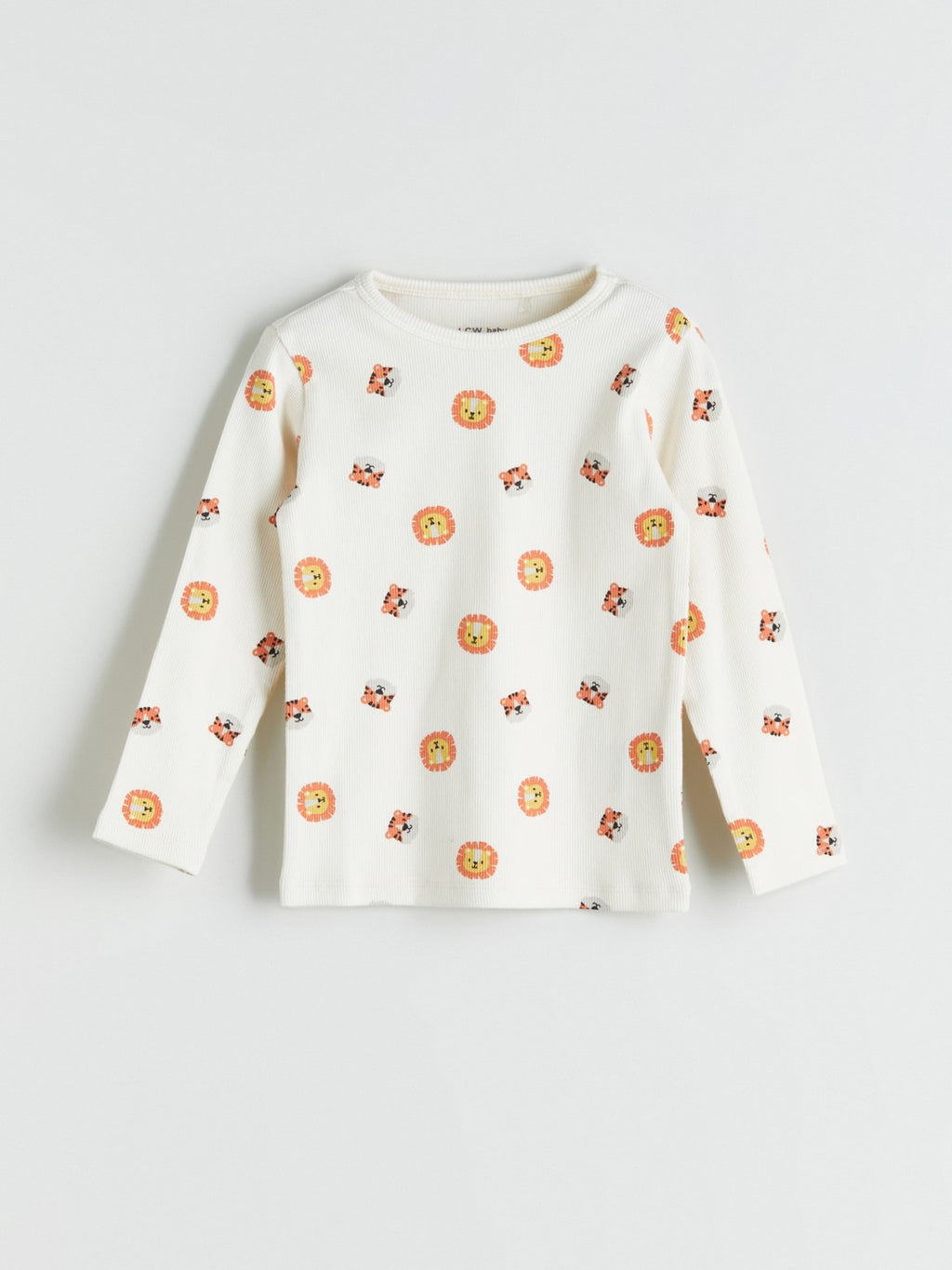 Lc Waikiki Ecru Crew Neck Printed Baby Boy Pajama Set