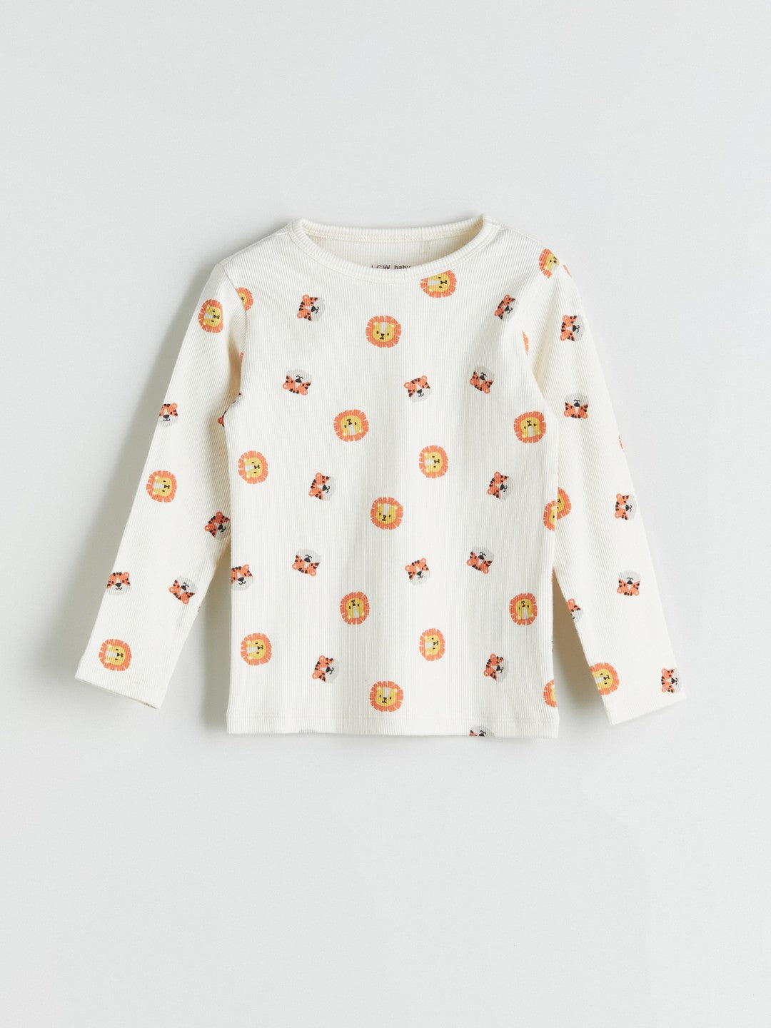 Lc Waikiki Ecru Crew Neck Printed Baby Boy Pajama Set