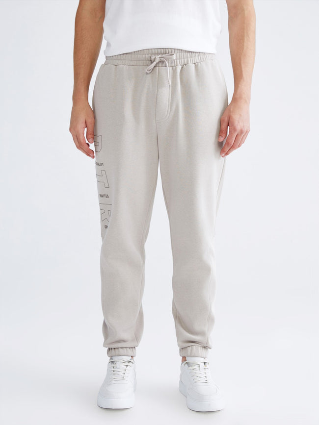 Xside Beige Standard Fit Men Jogger Sweatpants Main Image