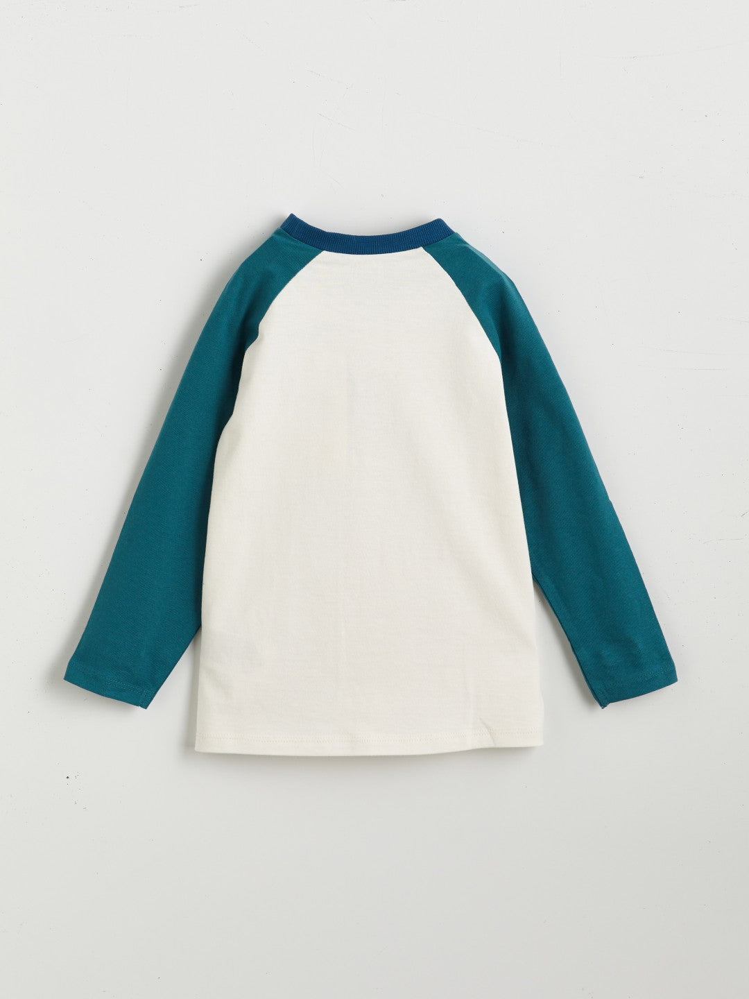 LCW Kids Beige Crew Neck Printed Long Sleeve BoyS T-Shirt 2-Pack