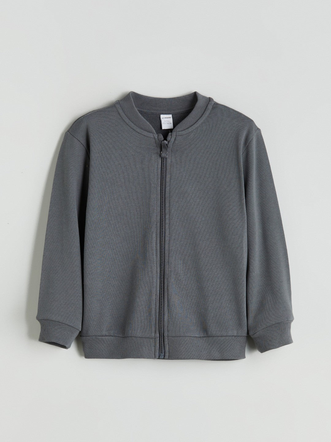LCW Kids Gray Basic Boys Zippered Sweatshirt