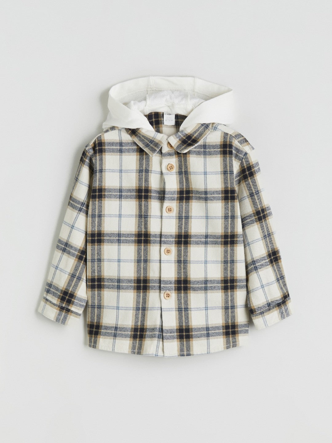 LCW Kids Hooded Plaid Boys Shirt