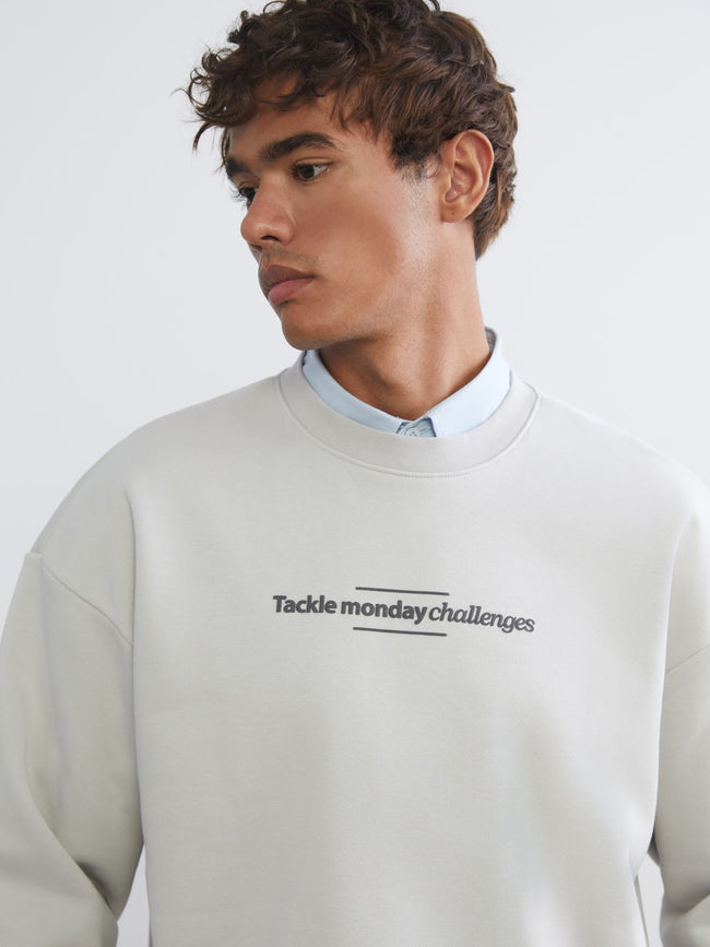 Xside Crew Neck Printed Men Thick Sweatshirt Hover Image