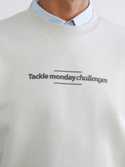 Xside Crew Neck Printed Men Thick Sweatshirt