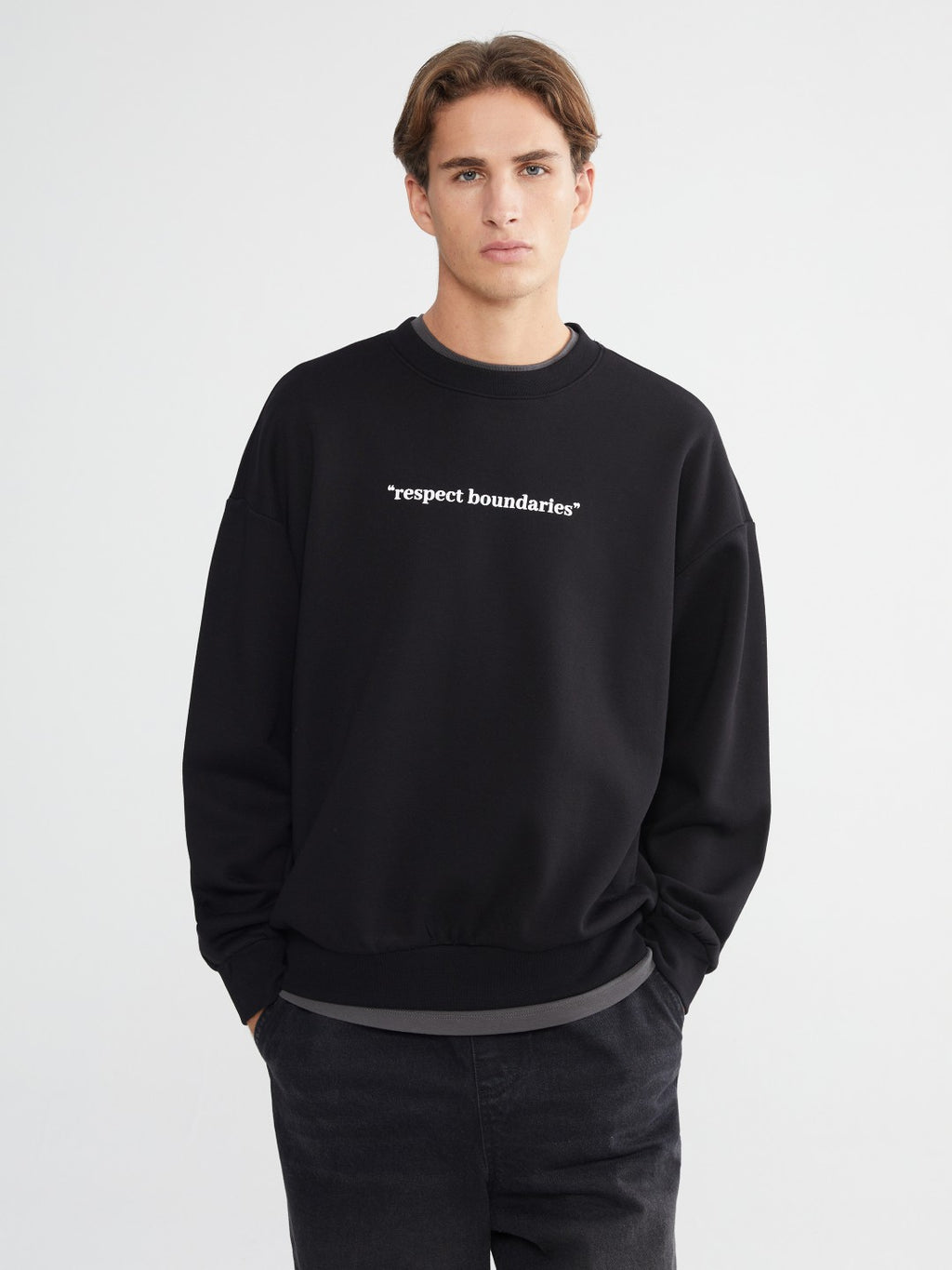 Xside Crew Neck Printed Men Thick Sweatshirt