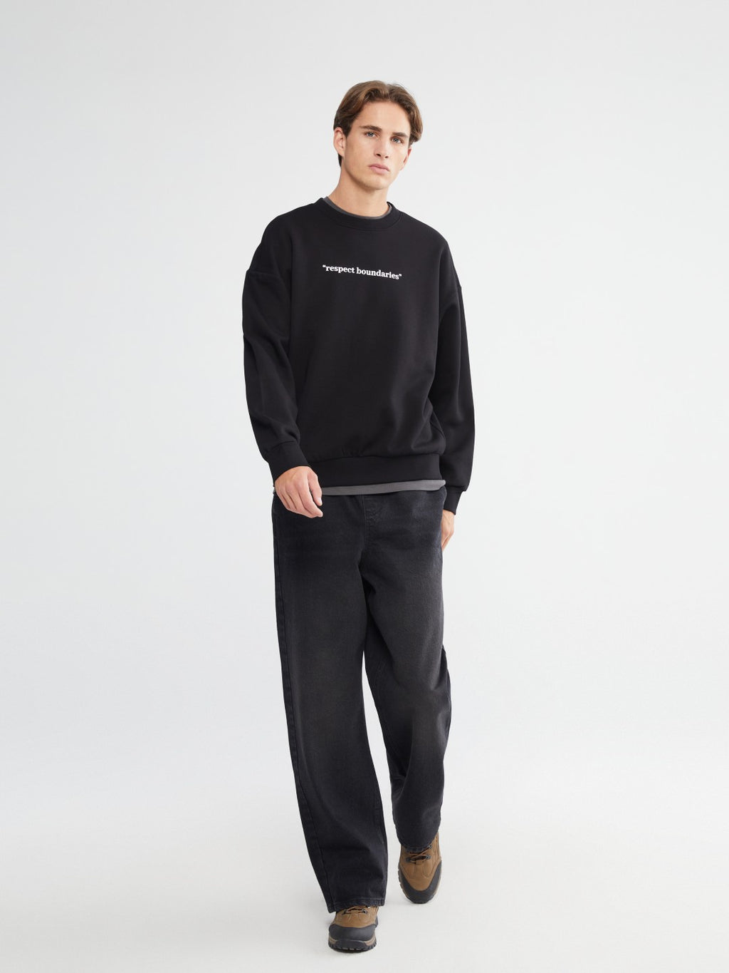 Xside Crew Neck Printed Men Thick Sweatshirt