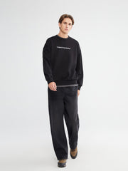 Xside Crew Neck Printed Men Thick Sweatshirt