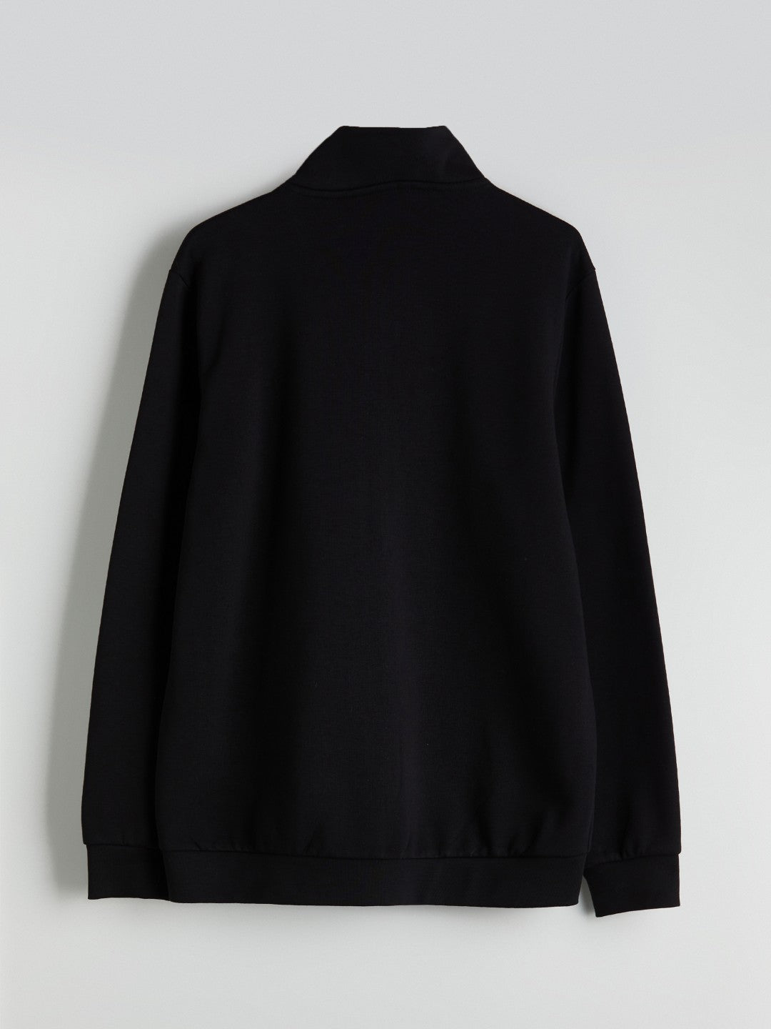 Lc Waikiki Black Standard Pattern Stand Collar Men Knitwear Cardigan