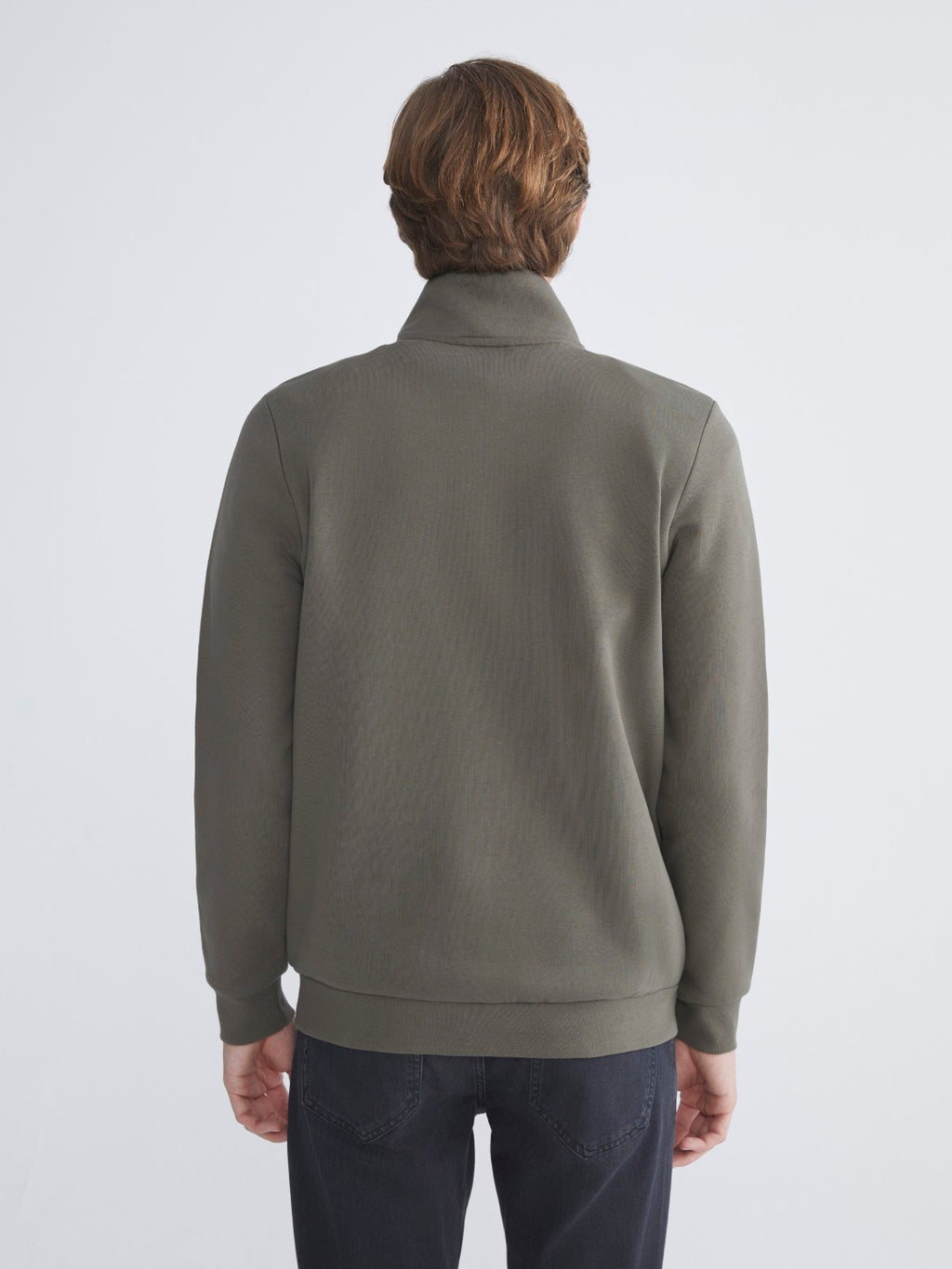 Lc Waikiki Black Standard Pattern Stand Collar Men Knitwear Cardigan