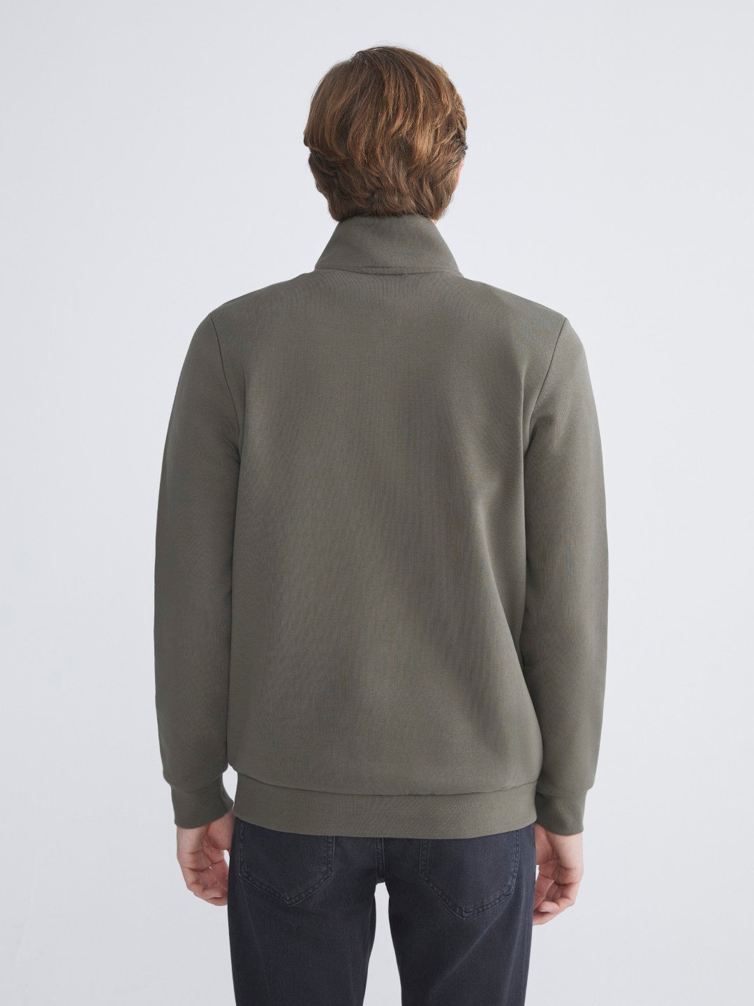 Lc Waikiki Black Standard Pattern Stand Collar Men Knitwear Cardigan