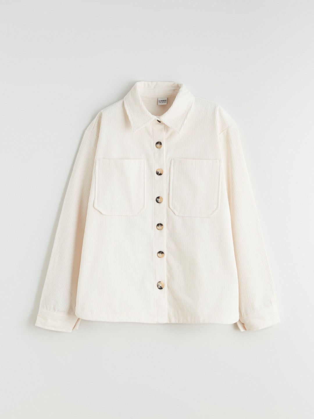 LCW Kids Basic Long Sleeve Velvet Girl Shirt